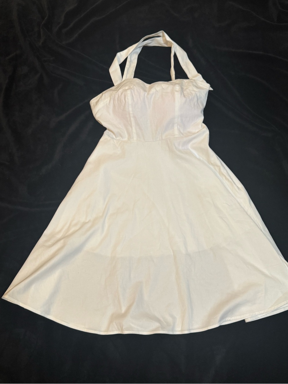 Women's Cream Halter Slip Dress